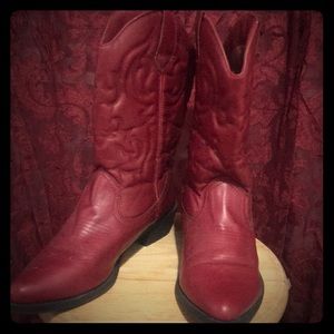 Sexy Red Cowboy Boots